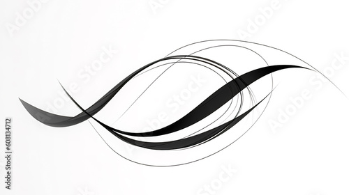 Abstract logo with wavy lines, generative AI.