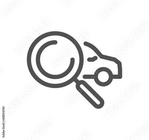 Delivery and world travel related icon outline and linear vector.