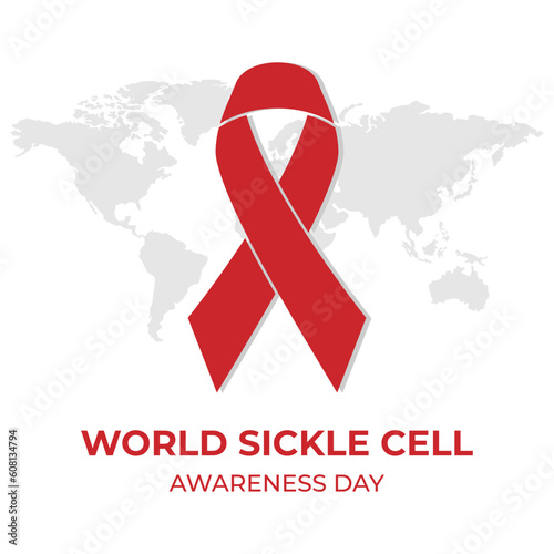 Vector graphic of world sickle cell awareness day suitable for poster, banner, card and social media post