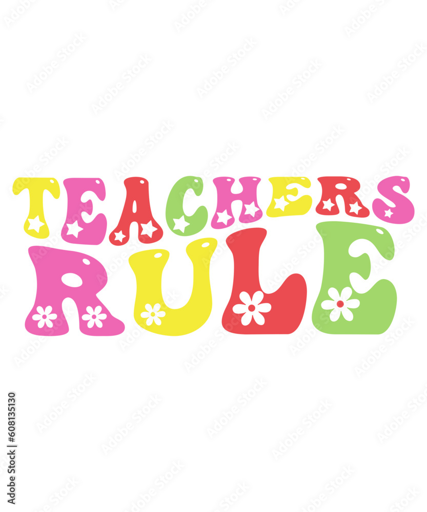Naklejka premium Teacher Svg, monogram svg, school bus svg, Book, 100th days of school, Kids Cut Files for Cricut, Silhouette, PNG,, Back To School SVG, First Day Of School Svg, School Svg, Second Grade Svg, First Gra