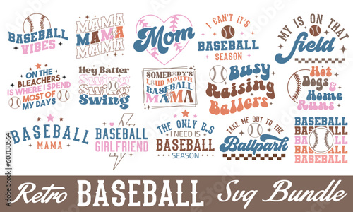 Baseball Retro SVG bundle.