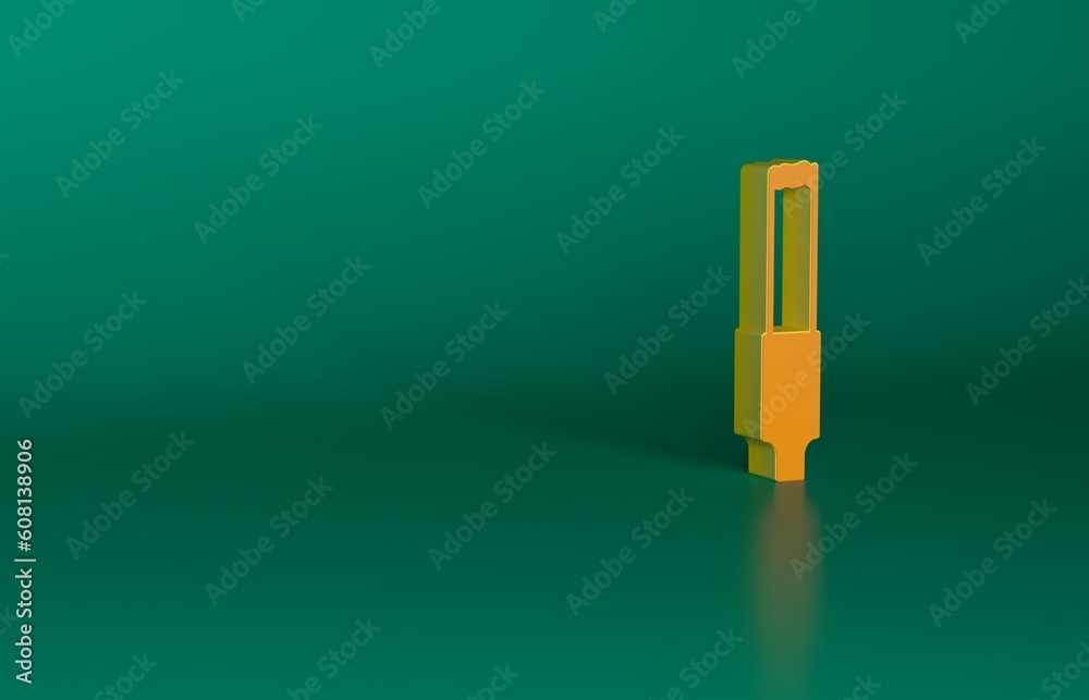 Orange Cigarette icon isolated on green background. Tobacco sign. Smoking symbol. Minimalism concept. 3D render illustration Orange Cigarette icon isolated on green background. Tobacco sign. Smoking symbol. Minimalism concept. 3D render illustration