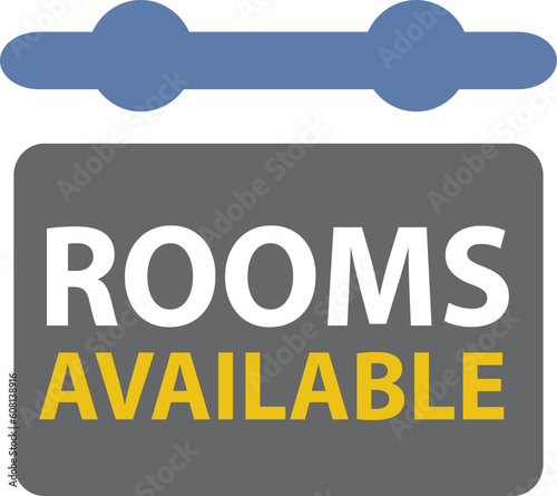 Premium Room avaliable vector icon on white background. photo