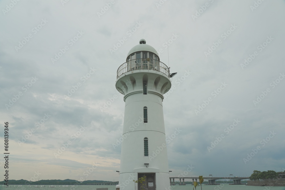 Raffles Marina Lighthouse in Singapore