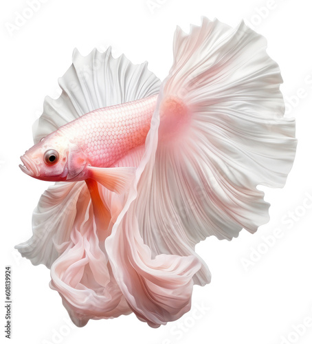 A beautiful exotic betta fish species isolated. Generative AI.