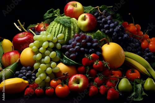 Fruits and Vegetables Image. Generative AI