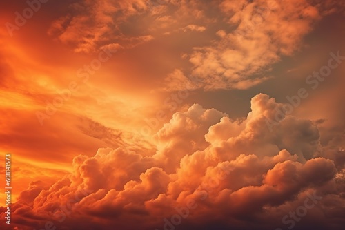 Beautiful Orange Clouds and Sky Sunset