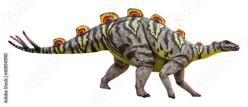 Wuerhosaurus is a herbivore genus of stegosaurid dinosaur from the Early Cretaceous Period, Wuerhosaurus with transparent background and clipping path photo