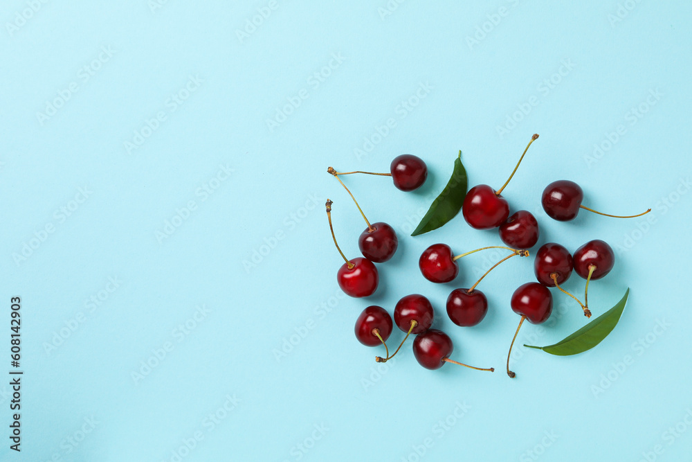 Concept of fresh summer food - delicious cherry Concept of fresh summer food - delicious cherry