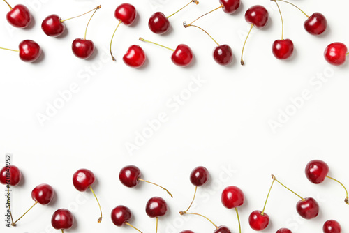 Concept of fresh summer food - delicious cherry