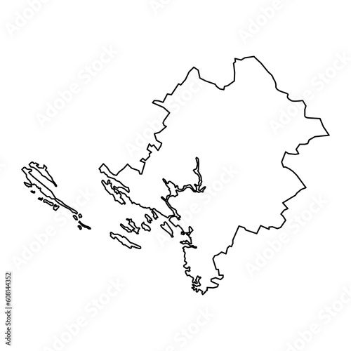 Sibenik Knin county map, subdivisions of Croatia. Vector illustration. photo