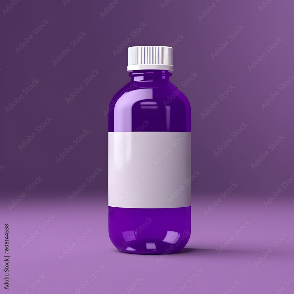 Medicine bottle, ml bottle mockup isolated