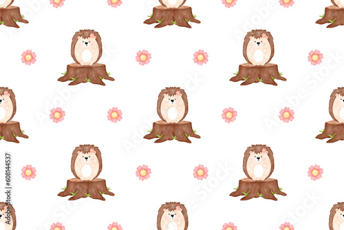 Hedgehog Background, pattern background, cute animal background, Cute Hedgehog