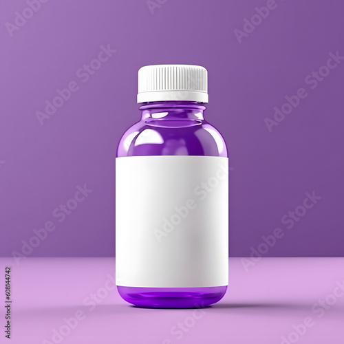 Medicine bottle, 250ml bottle mockup isolated
