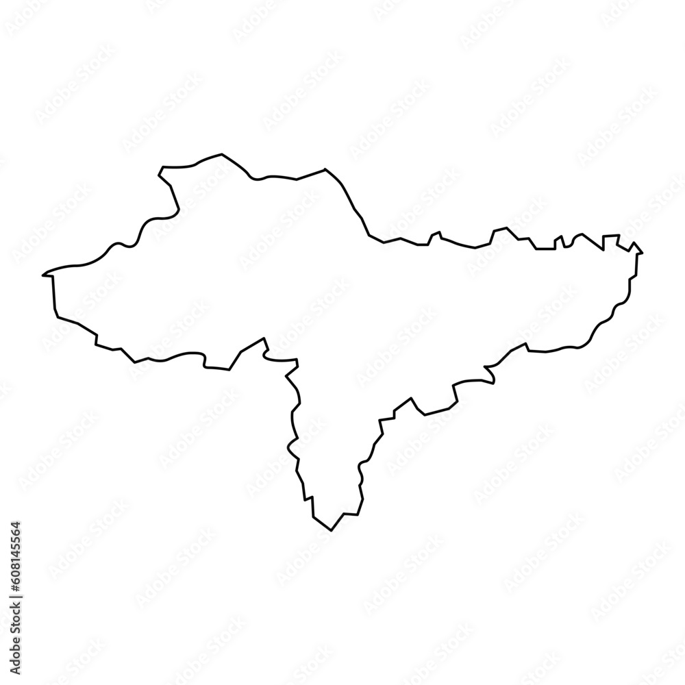 Varazdin сounty map, subdivisions of Croatia. Vector illustration.