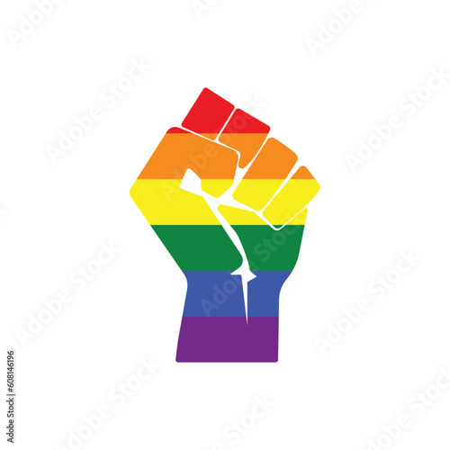 Raised fist sign. The concept of human rights symbol modern, simple, vector, icon for website design, mobile app, ui. Vector Illustration