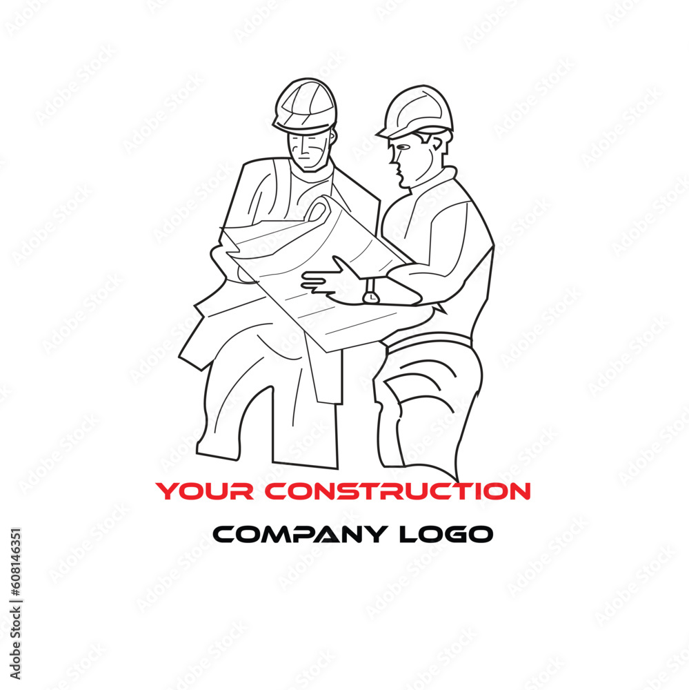 Modern construction company man art design. vector eps Modern construction company man art design. vector eps