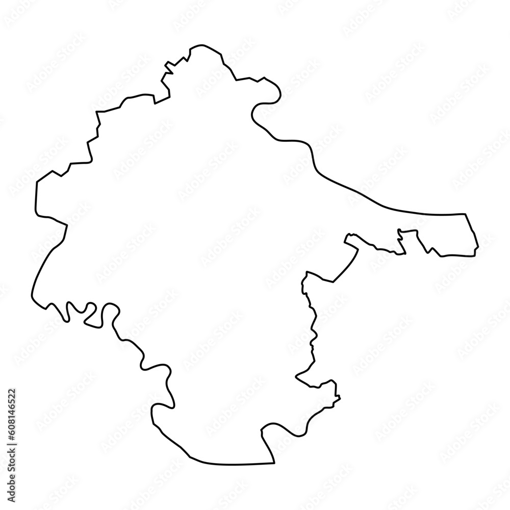 Vukovar Srijem сounty map, subdivisions of Croatia. Vector illustration. Vukovar Srijem сounty map, subdivisions of Croatia. Vector illustration.
