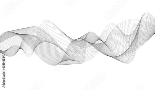 abstract lines Creative line art Curved smooth background design. Vector Abstract wave element for design.