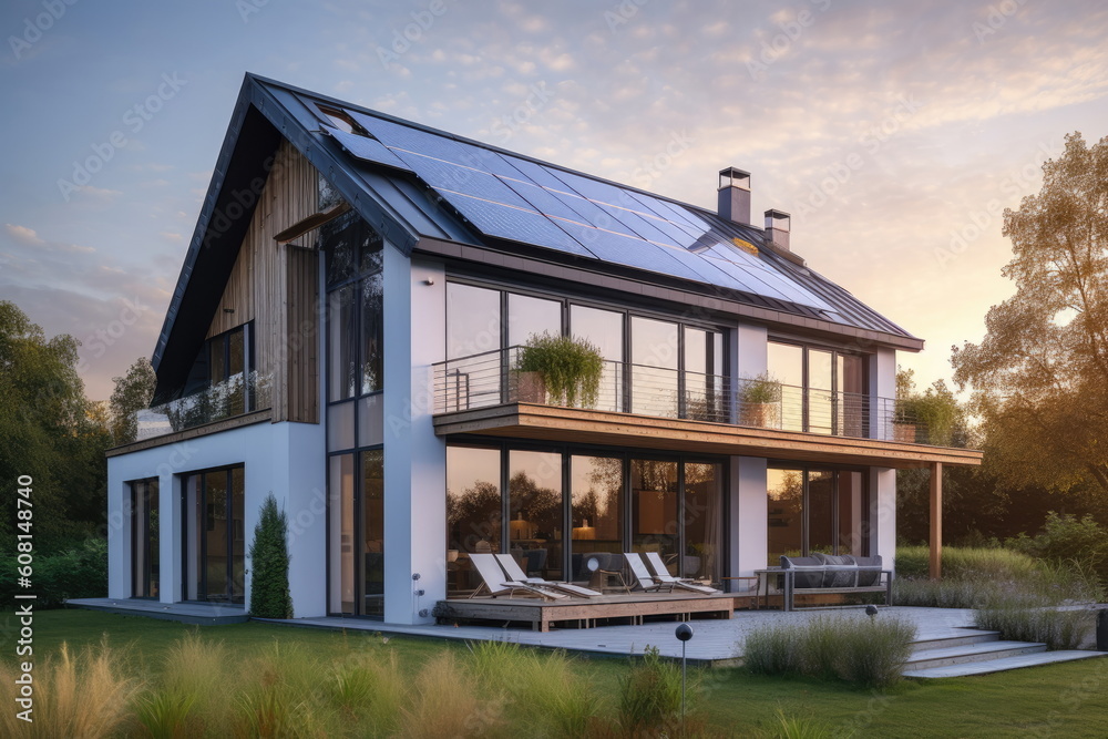 Solar cells on the roof, save the power