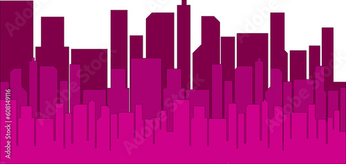 Downtown Building Cityscape Illustration Vector