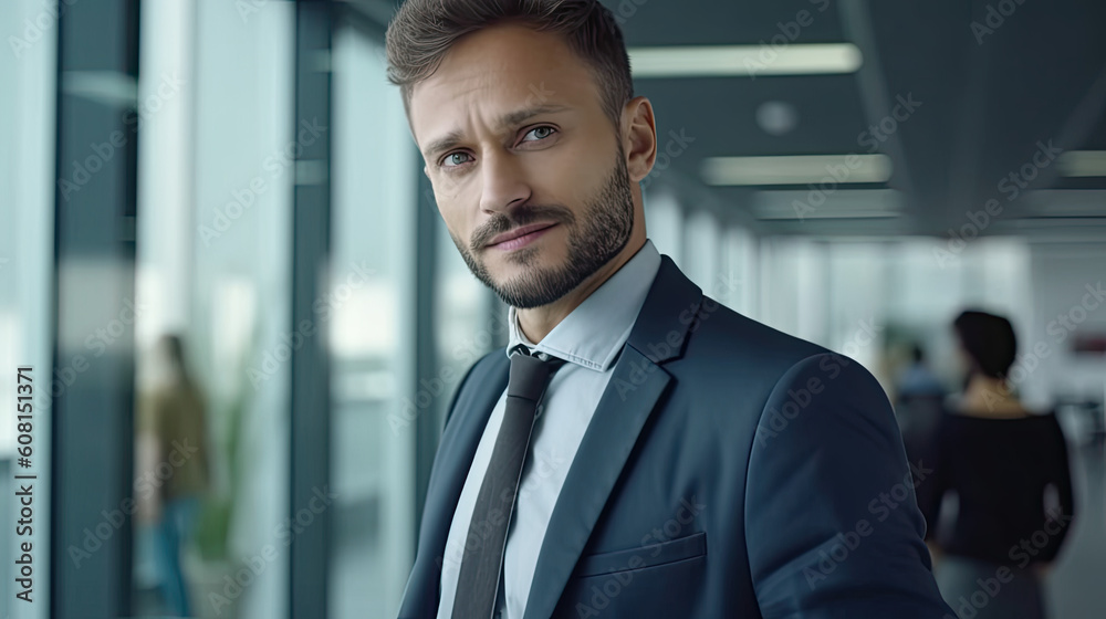Manager or businessman , SEO, the background is an office. Manager at work. General director. corporate career, ai generative Manager or businessman , SEO, the background is an office. Manager at work. General director. corporate career, ai generative