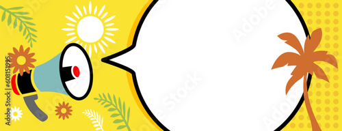 Summer graphic for use as a template for flyer or for use in web design.