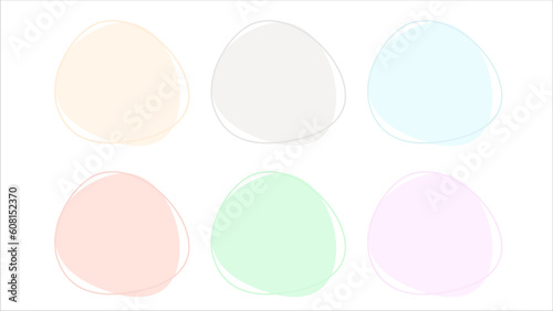 Round oblong abstract  shape set. Trendy colors blob, modern Banner. Geometric graphic elements. Vector  illustration. Background for sale signs. 
