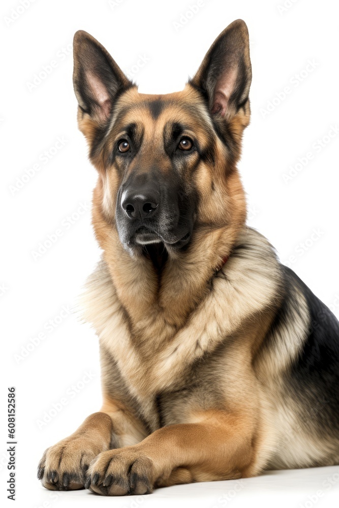 German Shepherd isolated on white