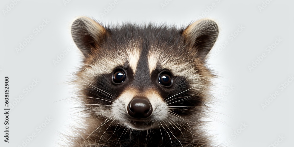 AI Generated. AI Generative. Photo Illustration of baby little nimal racoon face portrait cure. Graphic Art AI Generated. AI Generative. Photo Illustration of baby little nimal racoon face portrait cure. Graphic Art