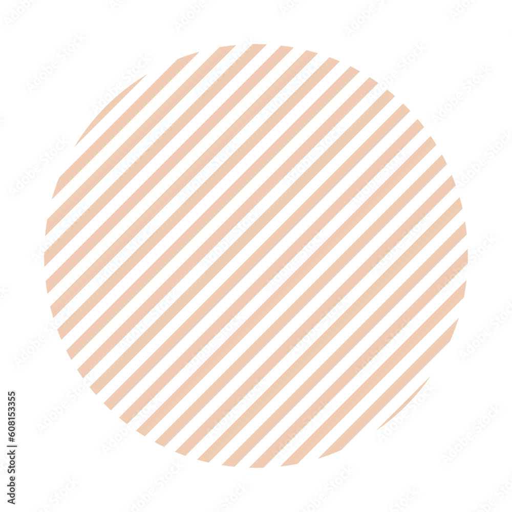 Trendy vector minimalist geometric basic lines circle element. Shape abstract figure bauhaus form. Retro style texture illustration. Modern design poster, cover, card design