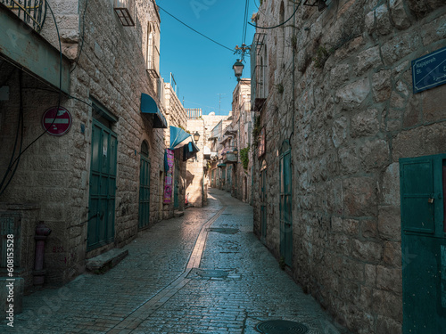 Fototapeta Naklejka Na Ścianę i Meble -  streets of Betlehem  in the morning