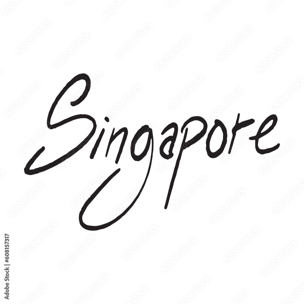 Modern Handwritten Singapore ,good for graphic design resources, posters, pamflets, stickers, prints, books title, and more.