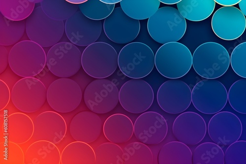 Gradient colorful circles background, simple abstract wallpaper, Generative AI