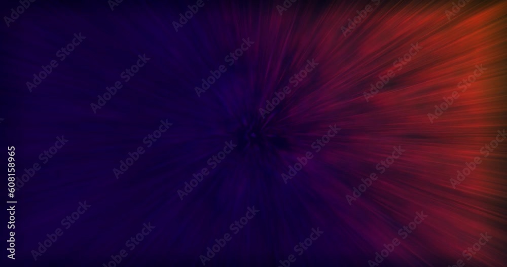Purple and orange flashing beams of light on a dark background. Animated background and club video. Endless cycle. A loop