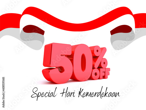 50% off indonesia independent day