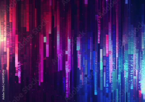 VHS Heavy Glitch texture background, Colorful RGB vertical lines