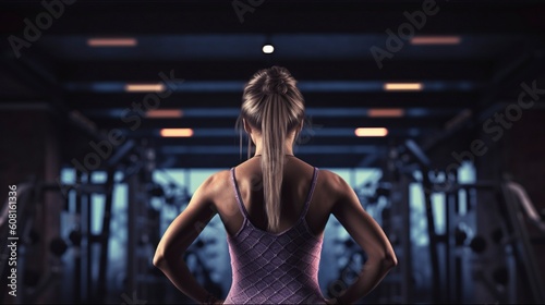 Bodybuilder Woman  Generative AI  Illustration