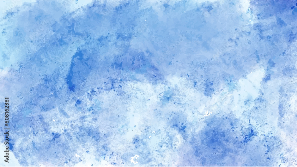 Abstract blue watercolor background.Hand painted watercolor. vector