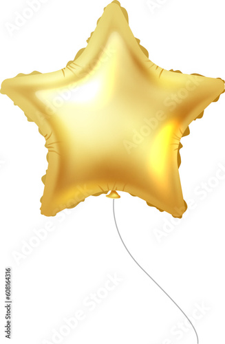 golden star balloon background for celebration party decoration vector illustration