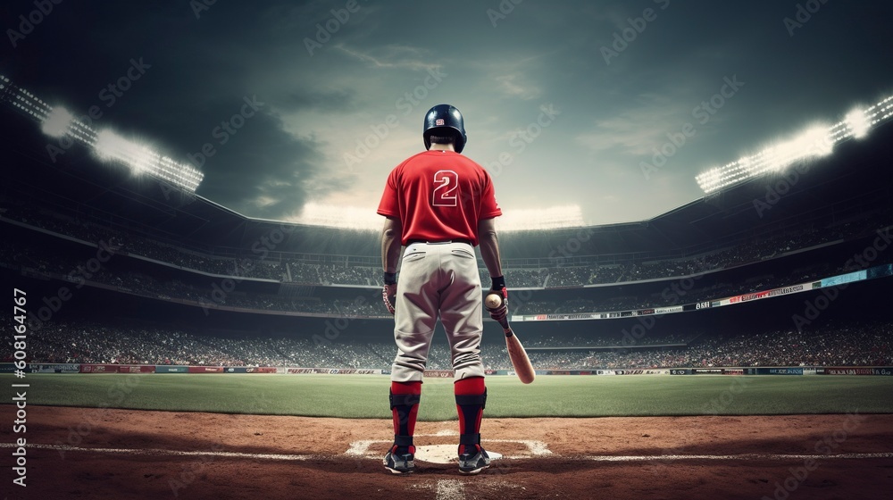 Baseball Player, Generative AI, Illustration