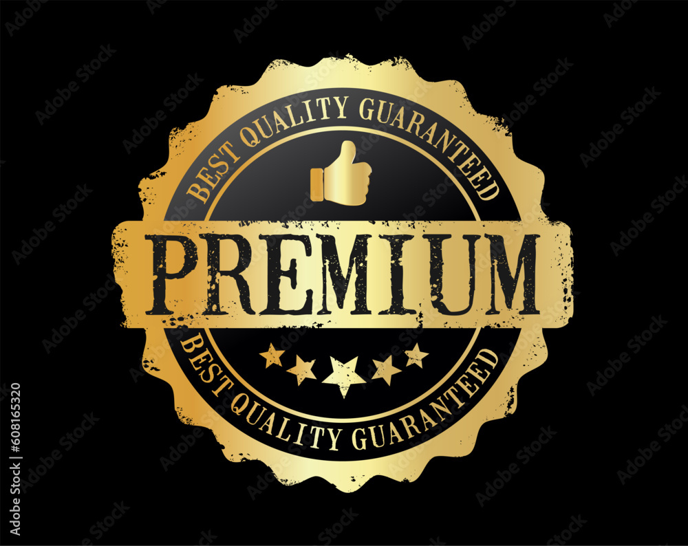 Premium quality best quality guaranteed badge Premium quality best quality guaranteed badge