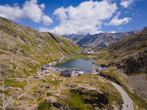 aerial view of the Gran S. Bernardo pass photo