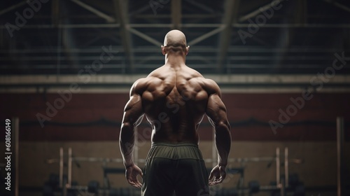 Bodybuilder Man  Generative AI  Illustration