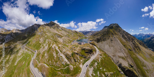 Quadro su tela aerial view of the Gran S. Bernardo pass