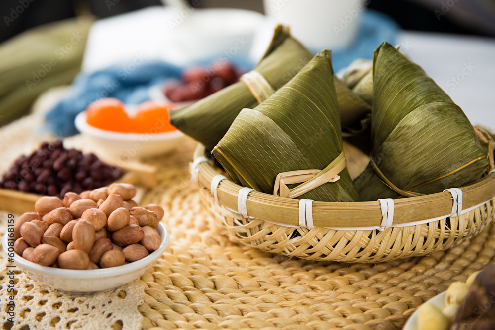 Obraz premium Traditional Chinese Folk Custom Zongzi on Dragon Boat Festival