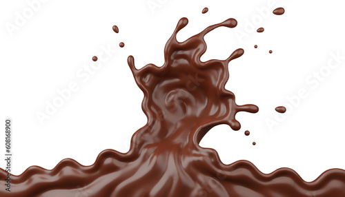 Chocolate Splasht Png File , 3D Rendering, 3D Illustration