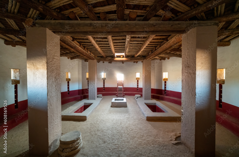 The restored Great Kiva at Aztec Ruins at Aztec Ruins National Monument