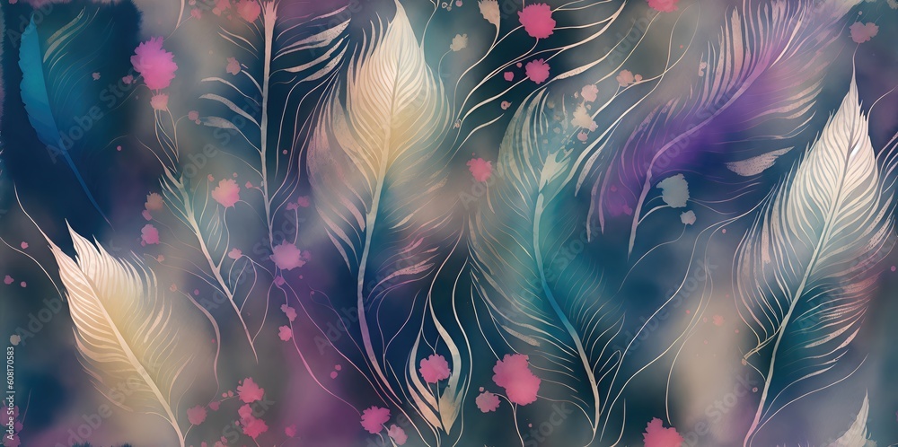Fototapeta premium Fluid watercolor texture, colourful abstract paint, mix colors.
