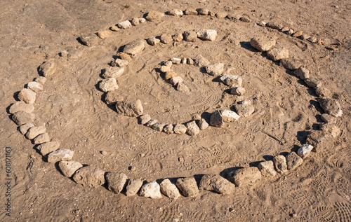 Stone Spiral at Bandelier National Monument in New Mexico